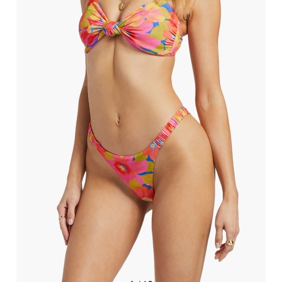NWT Sunny Coast Tanga Ruched Bikini Bottoms | Billabong - Picture 6 of 7
